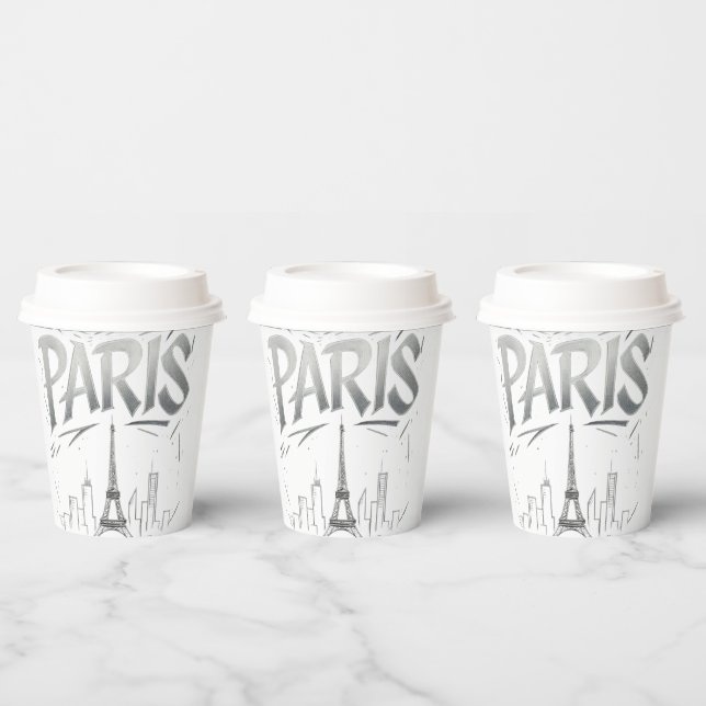 Paris On The Rocks Pappbecher (Multi)