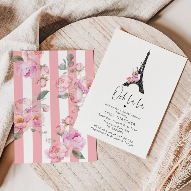 Paris Ooh la la minimalistisches französisches Bra Einladung (Von Creator hochgeladen)
