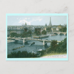 Paris Panorama Vintage Postkarte