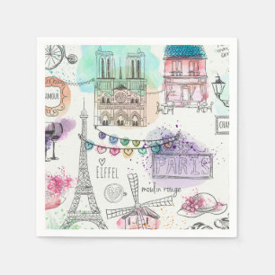 Paris Paper Napkins Serviette