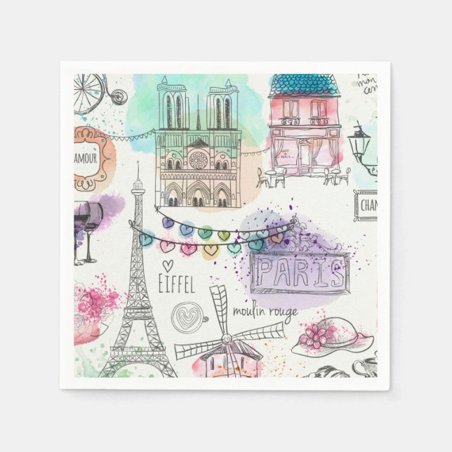 Paris Paper Napkins Serviette (Vorderseite)