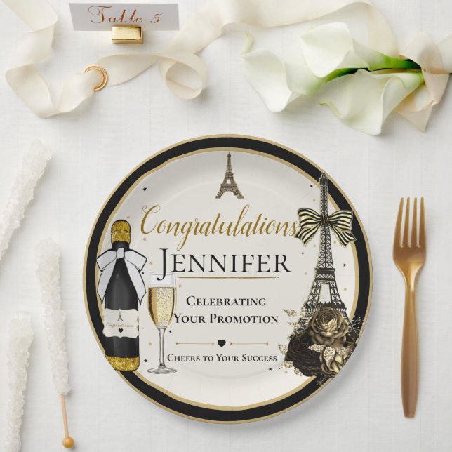 Paris Papierplatten-Aktion  Pappteller (Hochzeit)