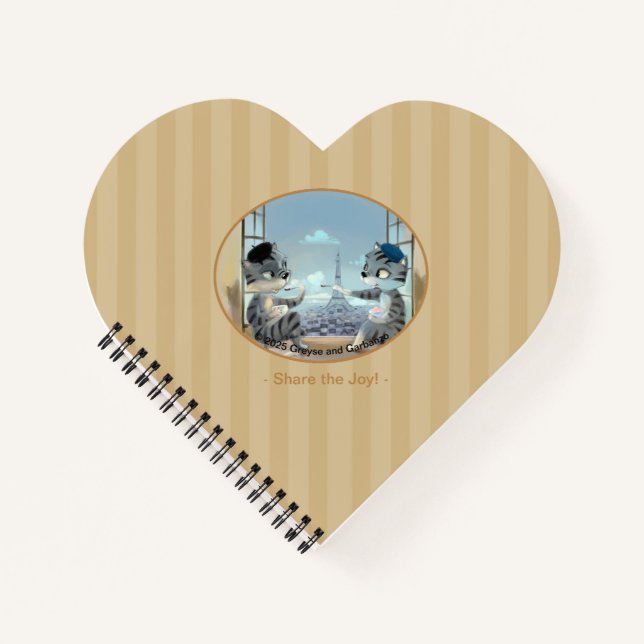 Paris par jour Carnet en forme de coeur - Joy (Devant)