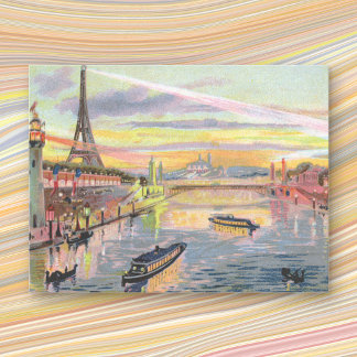 Paris Pastel Postcard Postkarte