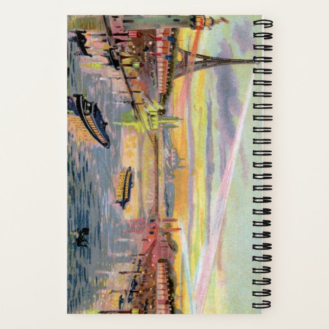 Paris Pastel Spiral Notebook Notizbuch (Rückseite)
