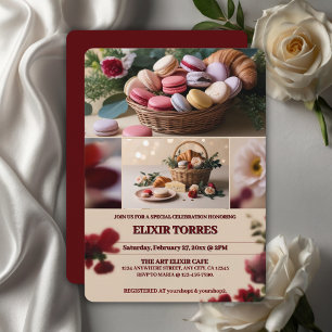 Paris Patisserien Macarons Magazin Thema Einladung