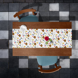 Paris Pattern Mittelgroßer Tischläufer