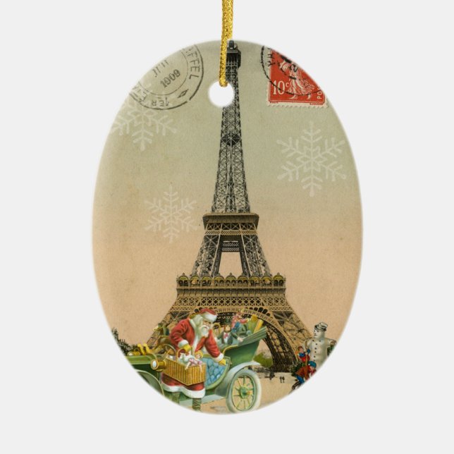 Paris Père Noël et ornement de Noël de bonhomme de (Devant)