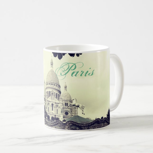 Paris Photography Montmartre Sacré-Coeur pastel Kaffeetasse (VorderseiteRechts)