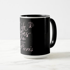 Paris pink & schwarz tasse