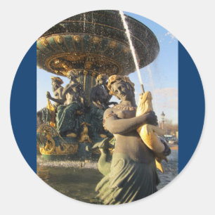 Paris - Place de la Concorde Runder Aufkleber