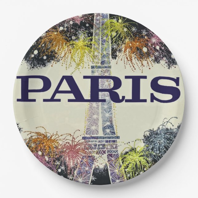 Paris: Plakatpapier Pappteller (Vorderseite)