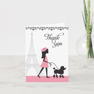 Paris Poodle danke Ihnen Karten
