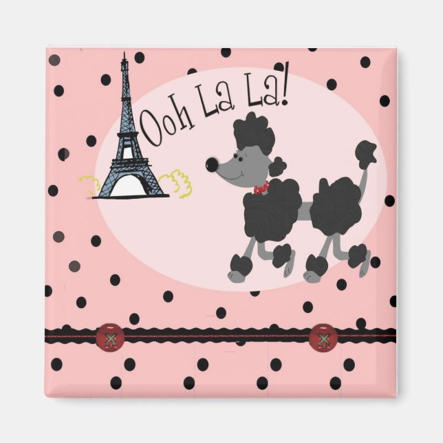 Paris Poodle Magnet (Vorne)