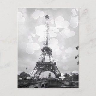 Paris Post Card, der Eiffelturm in B/W Postkarte