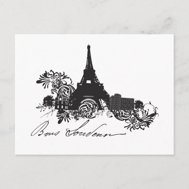 Paris Postcard Postkarte (Vorderseite)