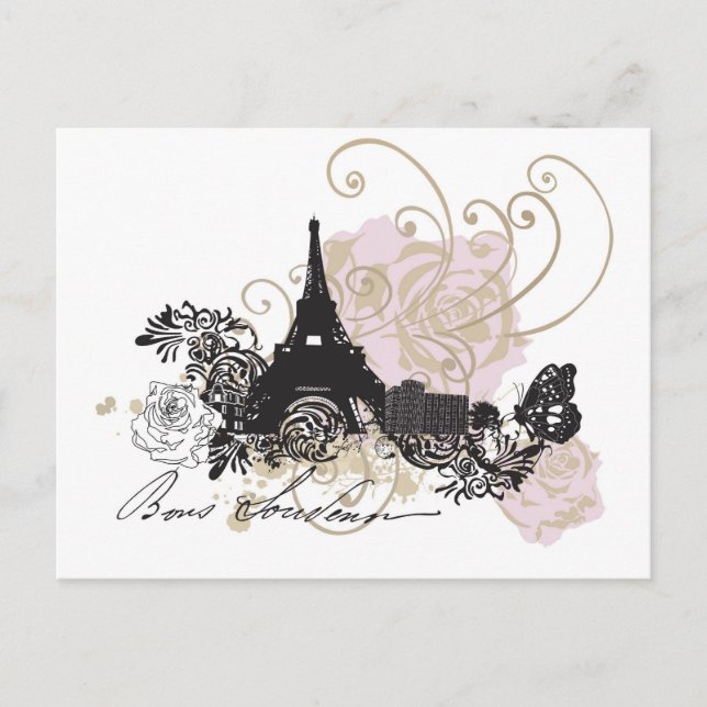 Paris Postcard Postkarte (Vorderseite)