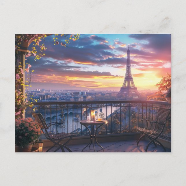 Paris Postcard Postkarte (Vorderseite)