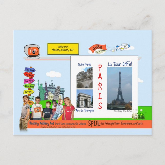 Paris Postkarte (Vorderseite)