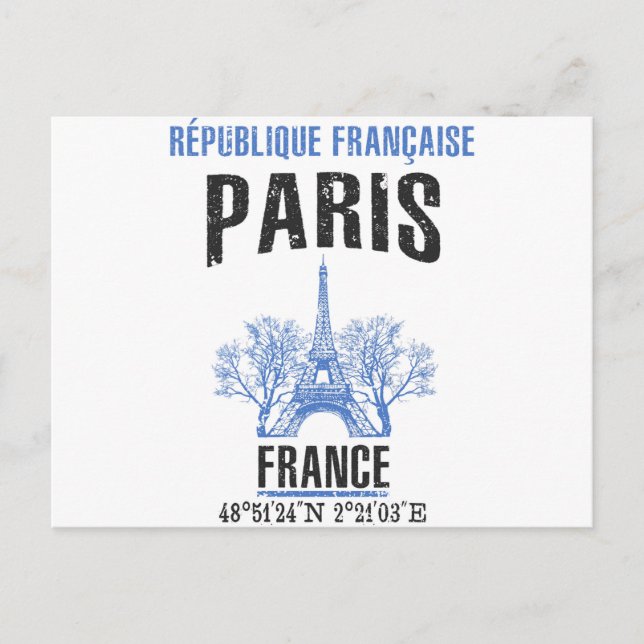Paris Postkarte (Vorderseite)
