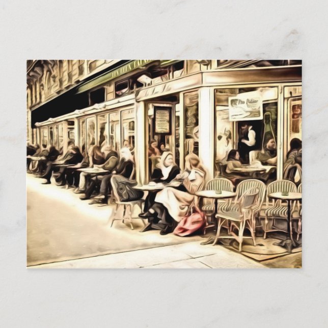 Paris Postkarten - Street Scene (Vorderseite)