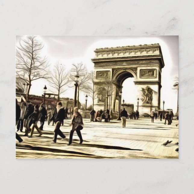 Paris Postkarten - Triumph Arch (Vorderseite)