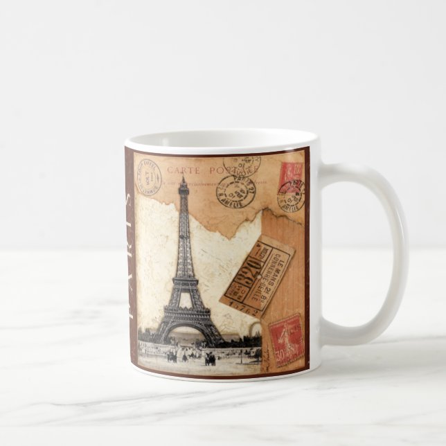 Paris-Poststempel Kaffeetasse (Rechts)