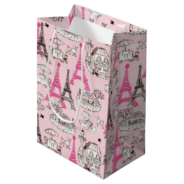Paris-Promenade Mittlere Geschenktüte (Vorderseite Schrägansicht)