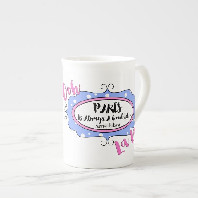 Paris Prozellantasse (Vorderseite Rechts)