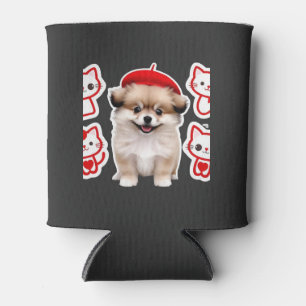Paris Pup & Kitty Crew � Hübscher Beret Hund und K Dosenkühler