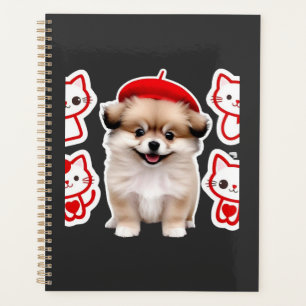 Paris Pup & Kitty Crew � Süße Beret-Hund und Katze Planer