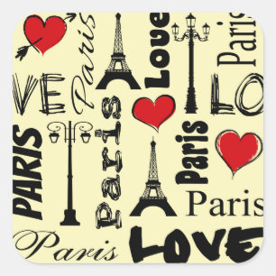 Paris Quadratischer Aufkleber