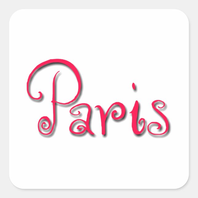 Paris Quadratischer Aufkleber (Vorderseite)
