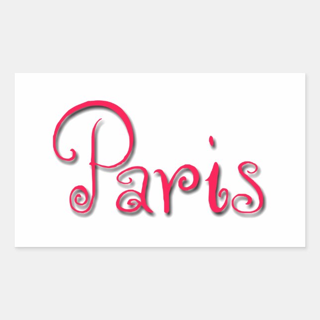 Paris Rechteckiger Aufkleber (Vorderseite)
