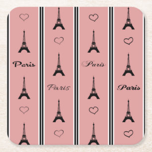 Paris Rechteckiger Pappuntersetzer