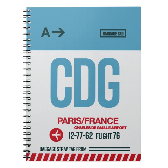 Paris - Reisejournal Notizblock (Vorderseite)