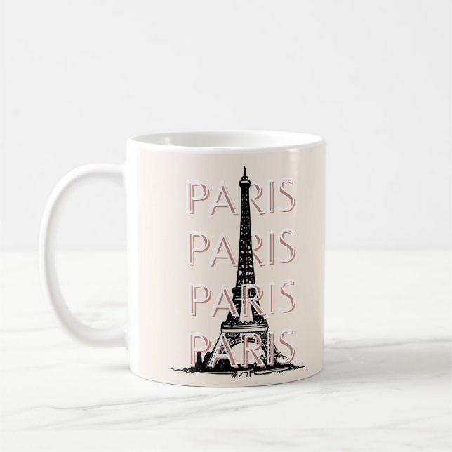 Paris Reisen Kunst, Reisen Kunst, Pastel, Minimali Kaffeetasse (Links)