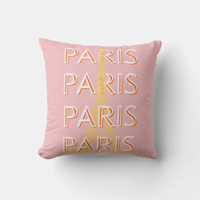 Paris Reisen Kunst, Reisen Kunst, Pastel, Minimali Kissen (Vorderseite)