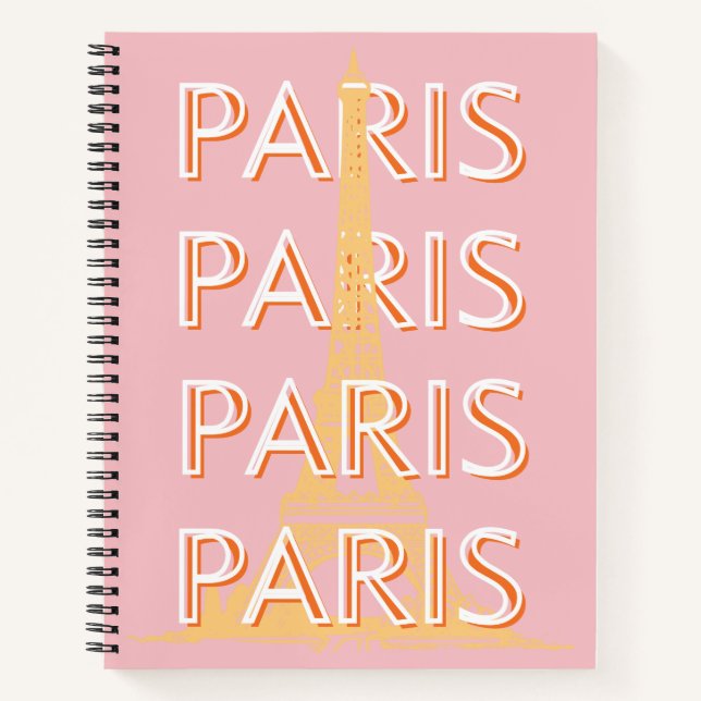 Paris Reisen Kunst, Reisen Kunst, Pastel, Minimali Notizbuch (Vorderseite)