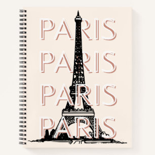 Paris Reisen Kunst, Reisen Kunst, Pastel, Minimali Notizbuch