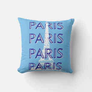 Paris Reisen Kunst, Reisen Kunst, Preppy Art, Blue Kissen