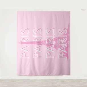 Paris Reisen Kunst, Reisen Kunst, Preppy Art, Pink Wandteppich
