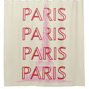 Paris Reisen Kunst, Reisen Kunst, Preppy, Minimali Duschvorhang