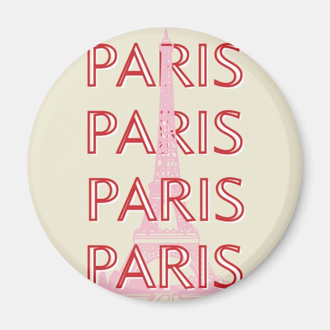 Paris Reisen Kunst, Reisen Kunst, Preppy, Minimali Magnet (Vorne)