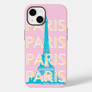 Paris Reisen Kunst, Reisen Kunst, Preppy, Pink Case-Mate iPhone 14 Hülle