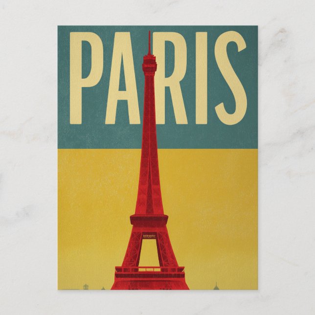 Paris Retro Postkarte (Vorderseite)