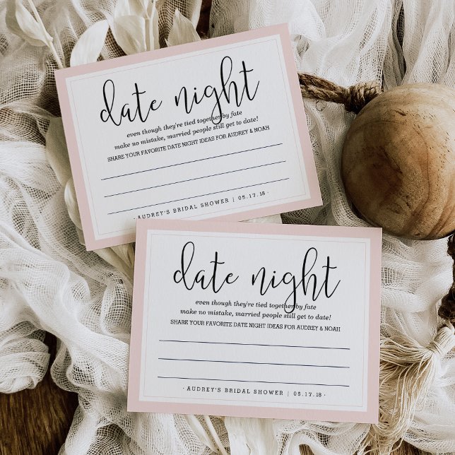 Paris Romance Brautparty Date Night Card Hinweiskarte (Von Creator hochgeladen)