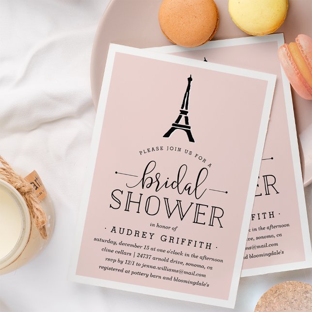 Paris Romance Bridal Dusche Einladung (Von Creator hochgeladen)