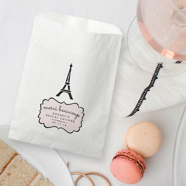 Paris Romance Eiffel Tower Brautparty Geschenktütchen (Von Creator hochgeladen)