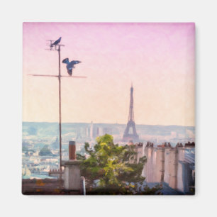 Paris romantique Tour Eiffel Magnet